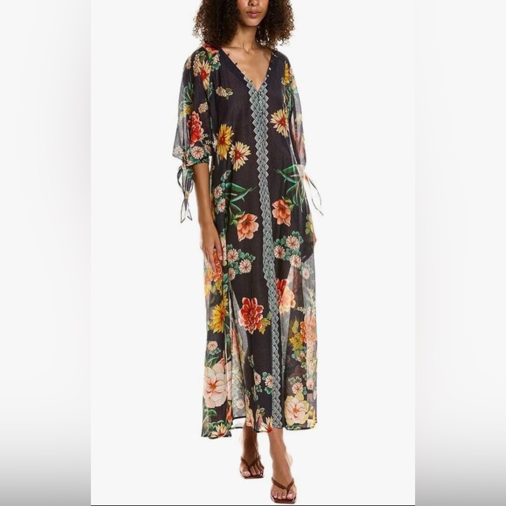 NWT Johnny Was Mia Floral Border Maxi Dress Size:M $278